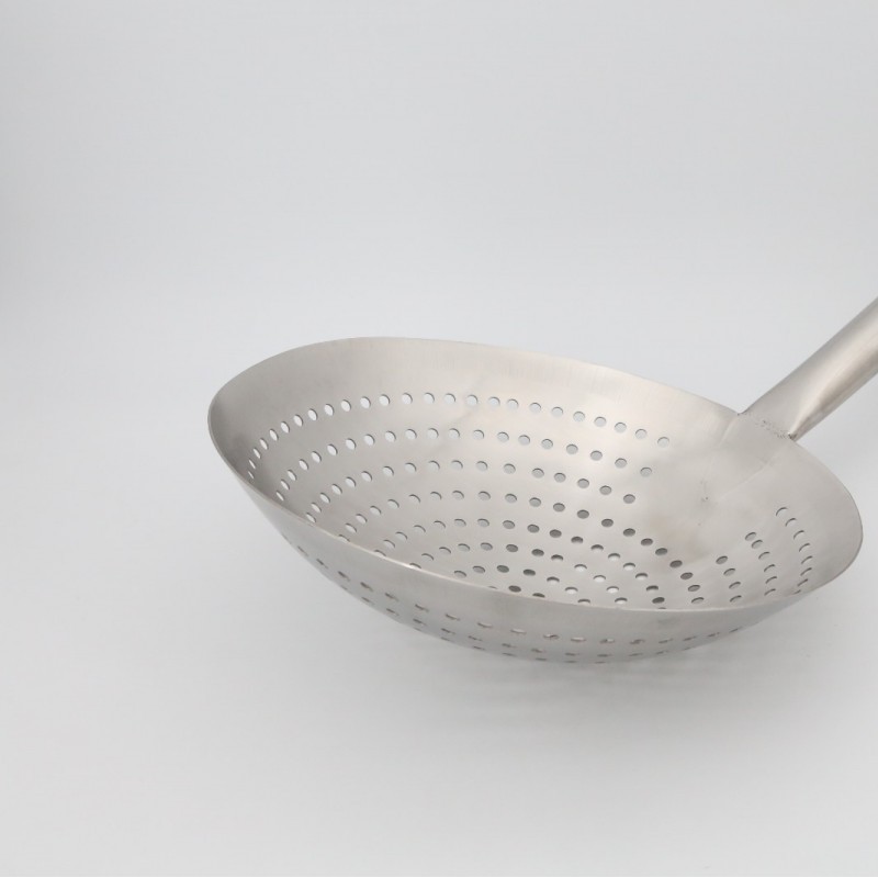 Slotted spoon household kitchen scoop mesh mesh dumplings fried large slotted spoon basket 304 stain图2