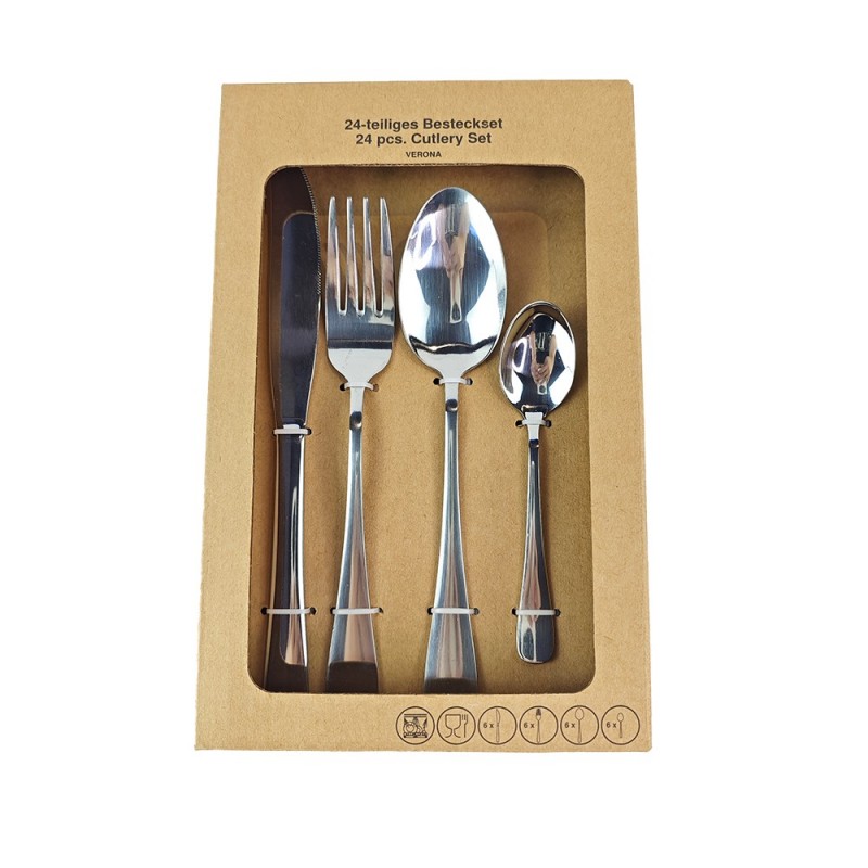 Hotel steak knife fork and spoon 24-piece stainless steel图5