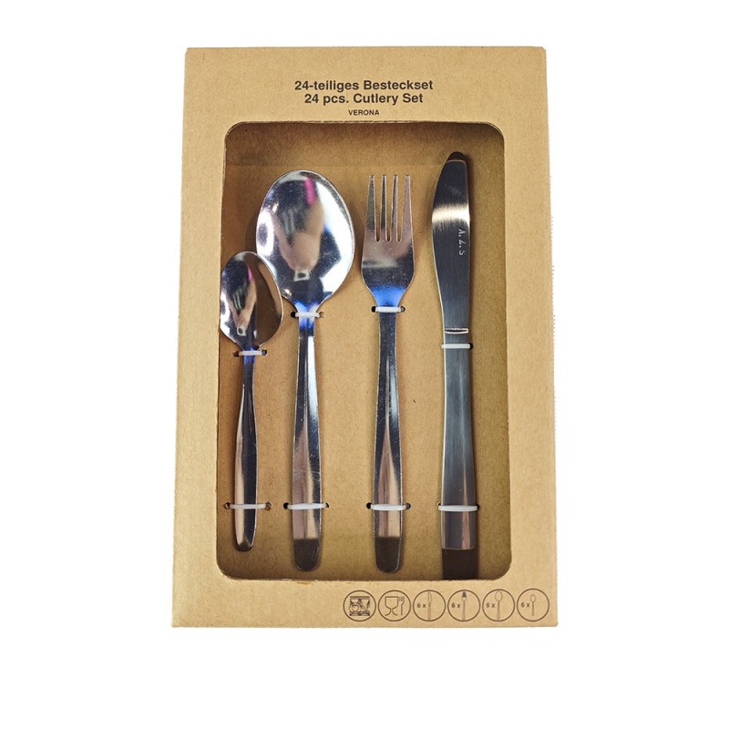 Hotel steak knife fork and spoon 24-piece stainless steel图2