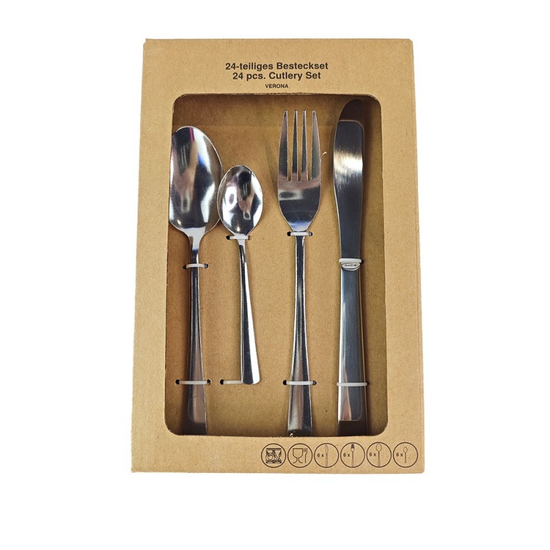 Hotel steak knife fork and spoon 24-piece stainless steel图3