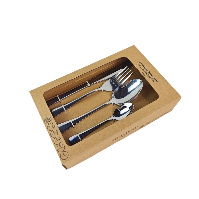 Hotel steak knife fork and spoon 24-piece stainless steel图6