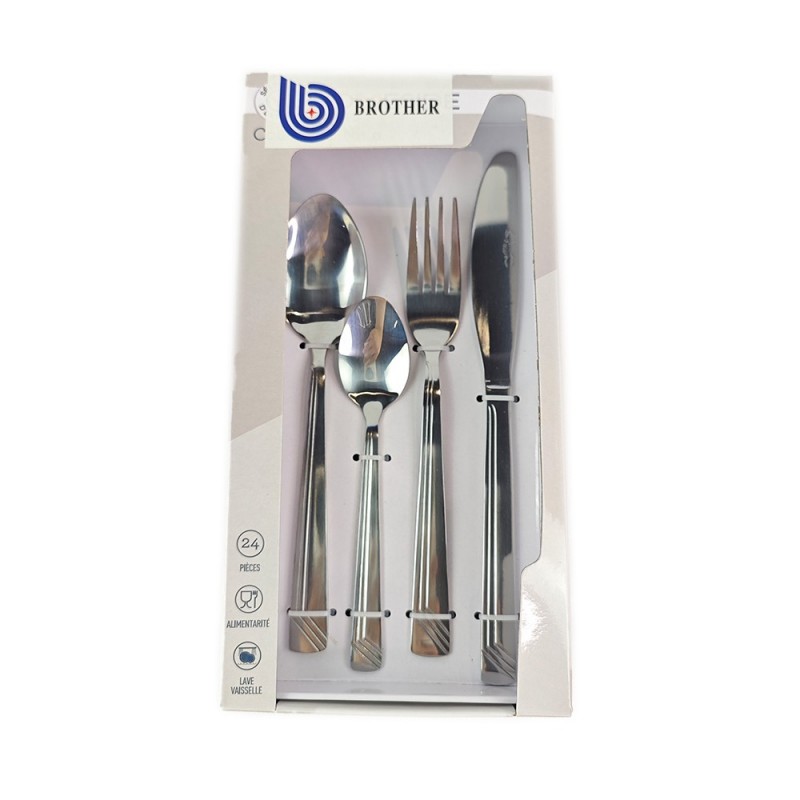 Hotel steak knife fork and spoon 24-piece stainless steel-figure图3