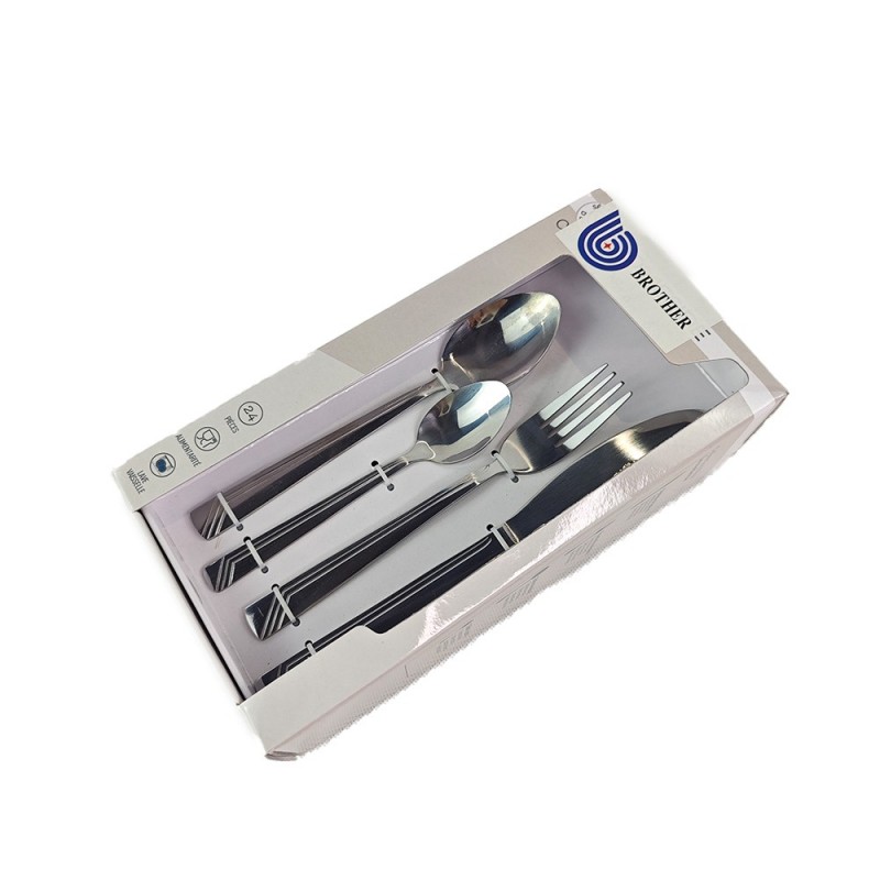 Hotel steak knife fork and spoon 24-piece stainless steel-figure图4