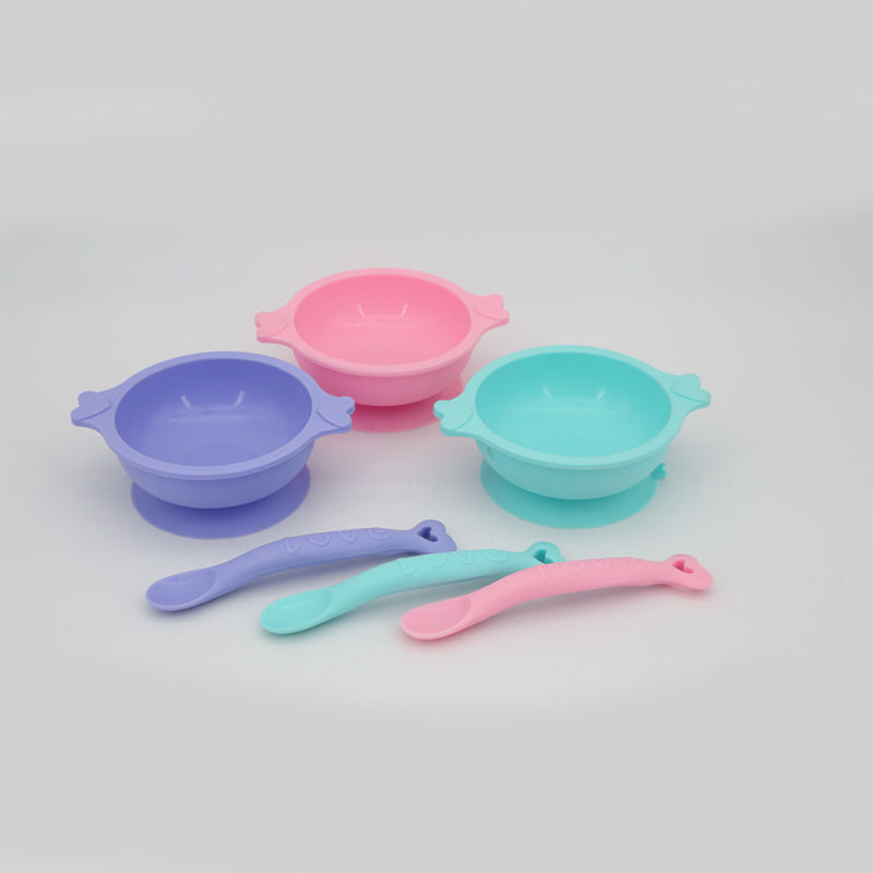 Cute 4-piece silicone cutlery set图1