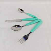 Round handle thickened fork spoon set of 4 Western dishes