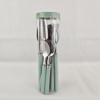 304 Stainless Steel Spoon and Fork Adult Spoon and Fork Beautiful Color Tableware Main Dining Spoon 