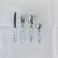 Stainless steel Western food knife, fork, spoon, main fork, steak knife, fork, 304 eating spoon, whi