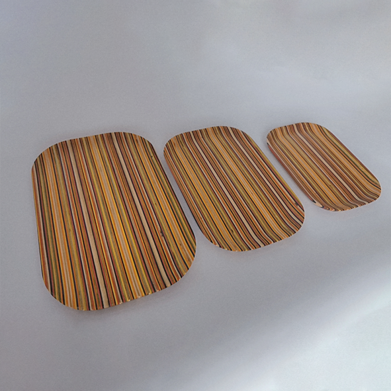 2 sets of colorful log tray tableware supplies图1