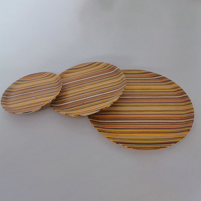 2 sets of colorful log tray tableware supplies图3