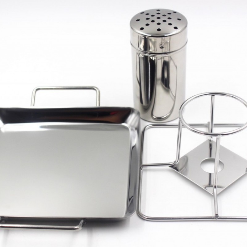 Stainless steel set of roast chicken dish seasoning rack图3