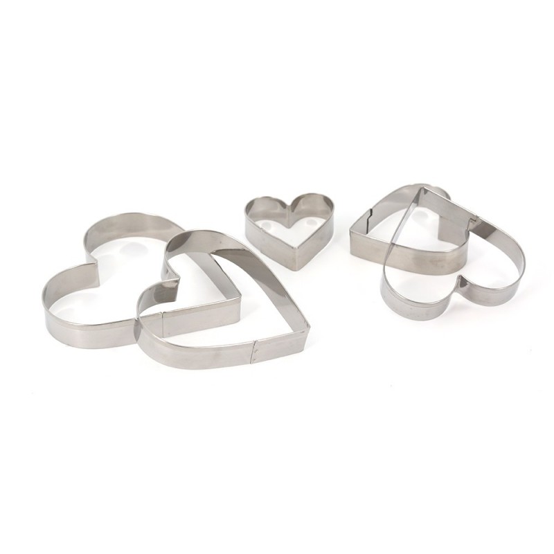 Stainless steel cookie cutter with press plate - Heart shape图4