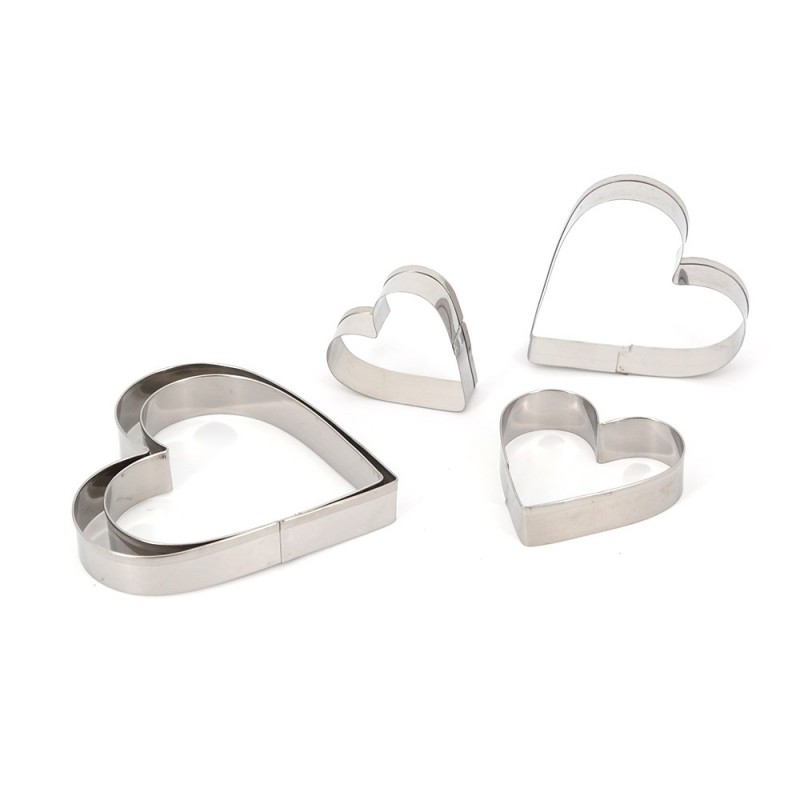 Stainless steel cookie cutter with press plate - Heart shape图5