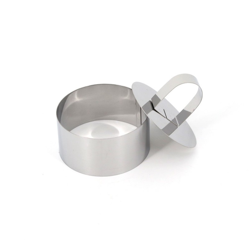 Stainless steel mousse ring with platen - round图3