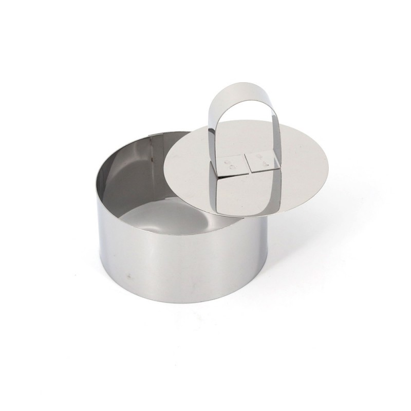 Stainless steel mousse ring with platen - round图4