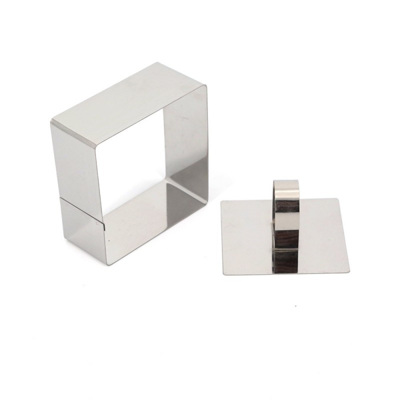 Stainless steel mousse ring with platen - square图3