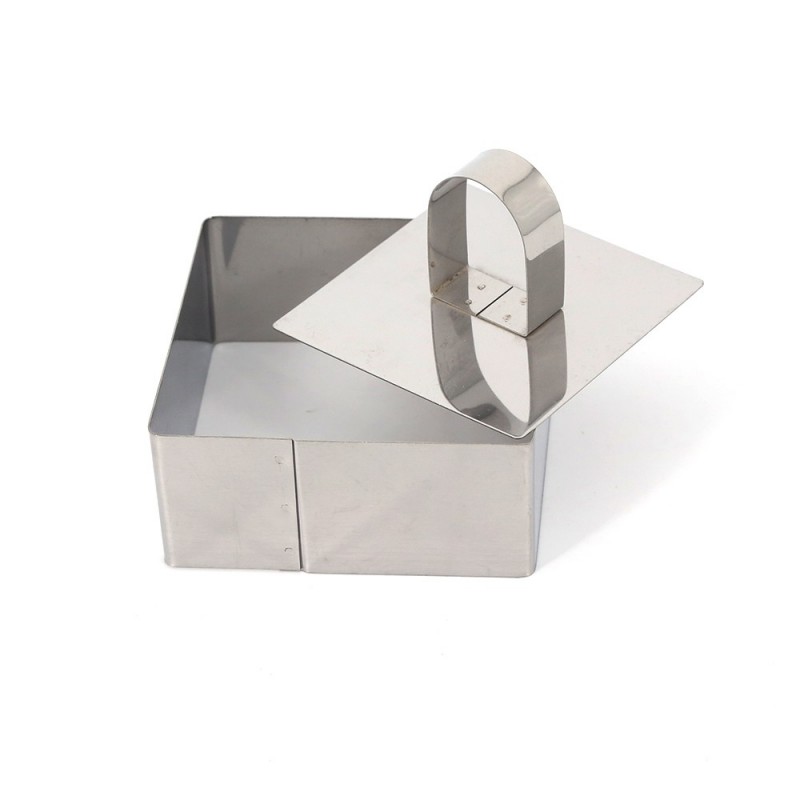 Stainless steel mousse ring with platen - square图5