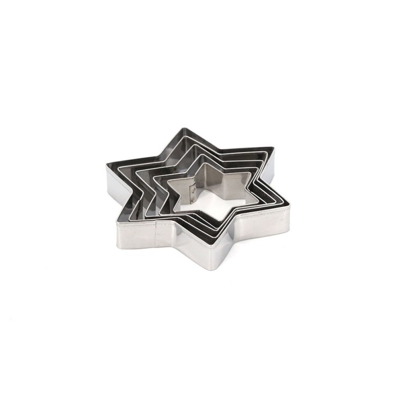 Stainless steel cookie cutter with press plate - Star shape图2