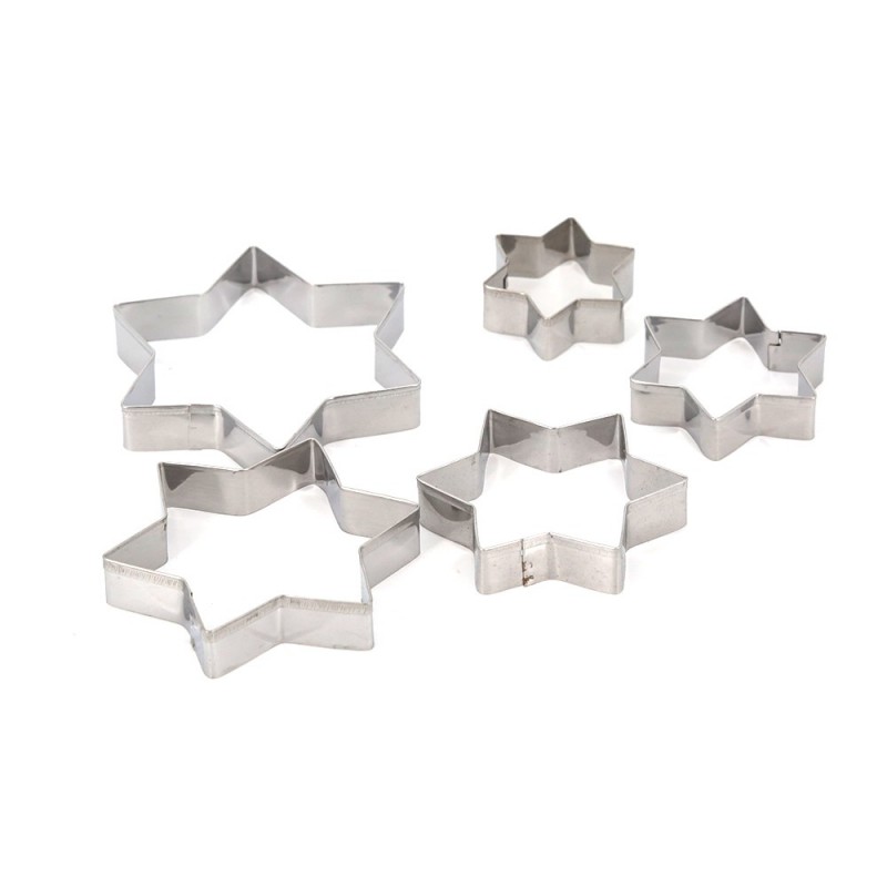 Stainless steel cookie cutter with press plate - Star shape图3