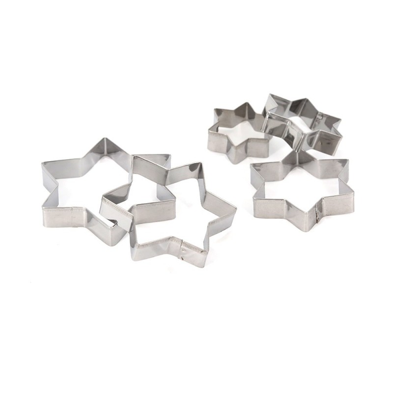 Stainless steel cookie cutter with press plate - Star shape图4