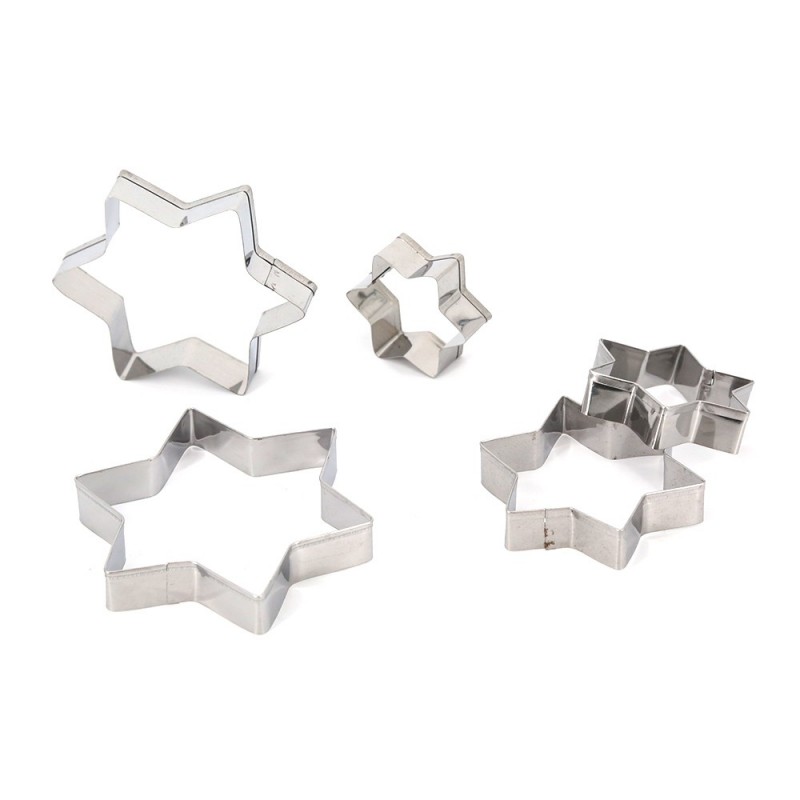 Stainless steel cookie cutter with press plate - Star shape图5