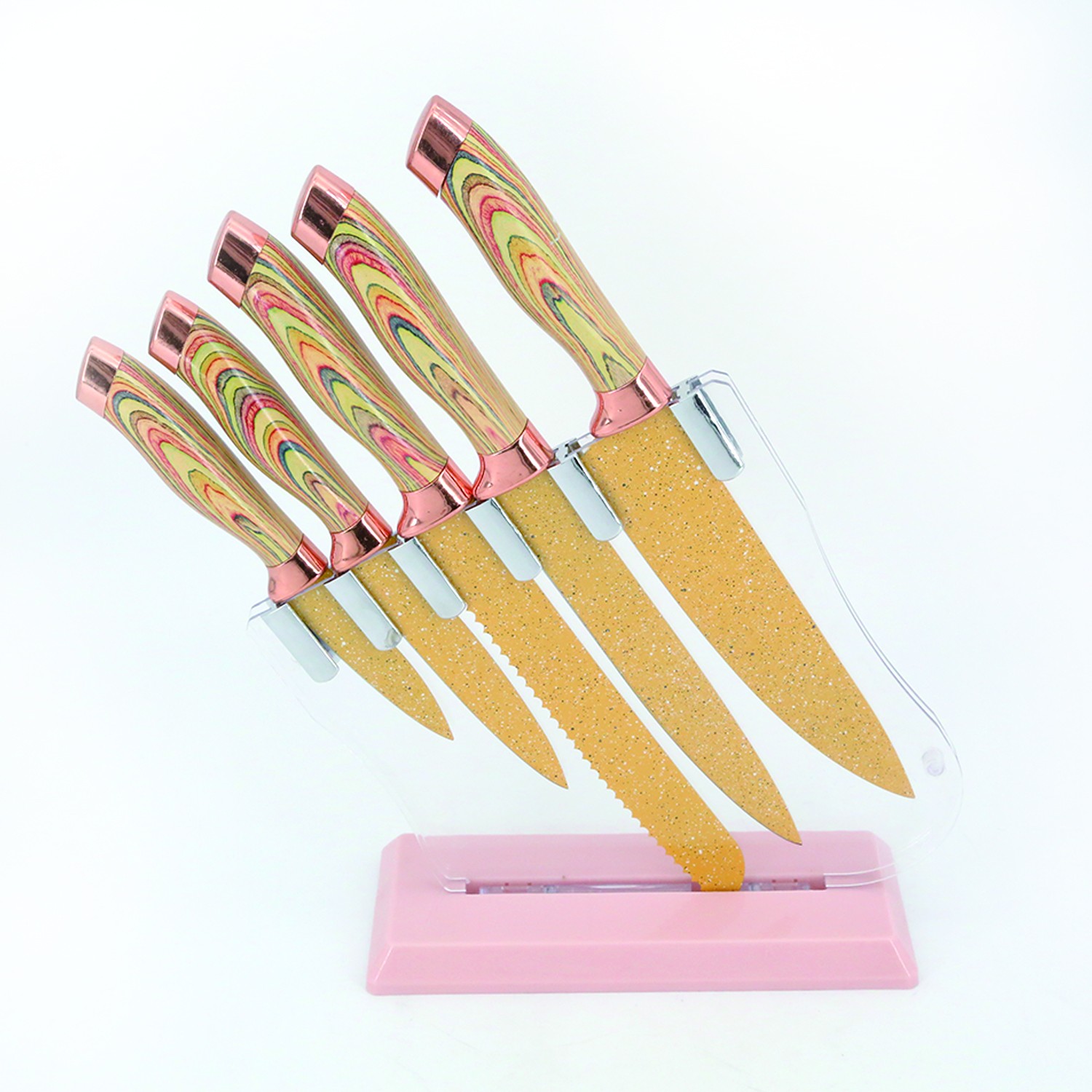 5-piece yellow ceramic cutlery set图2