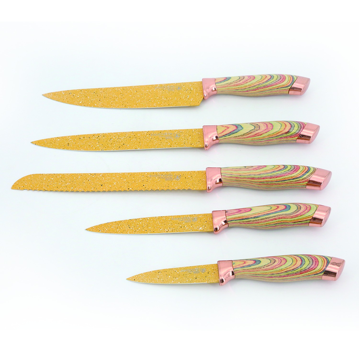 5-piece yellow ceramic cutlery set图5