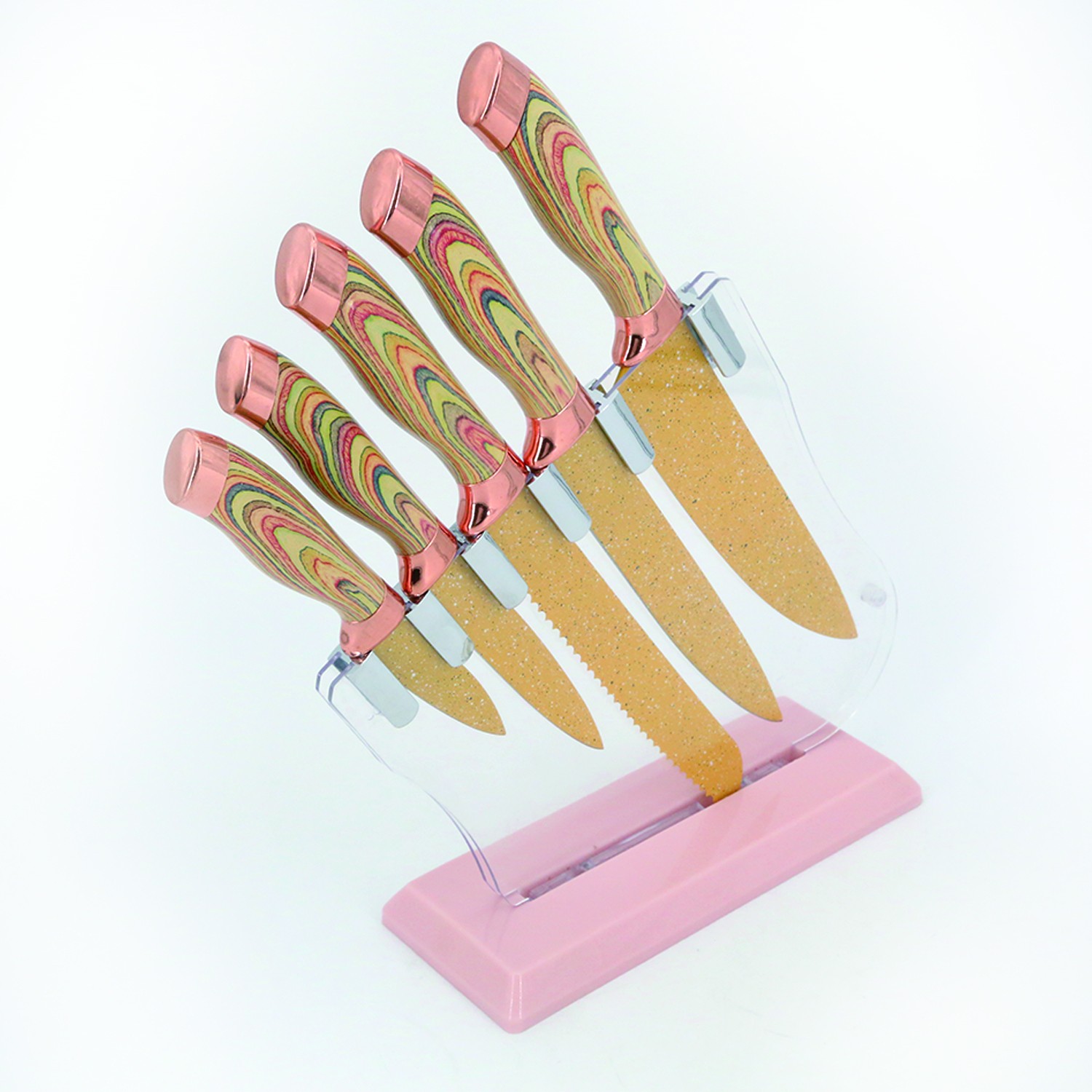 5-piece yellow ceramic cutlery set图3