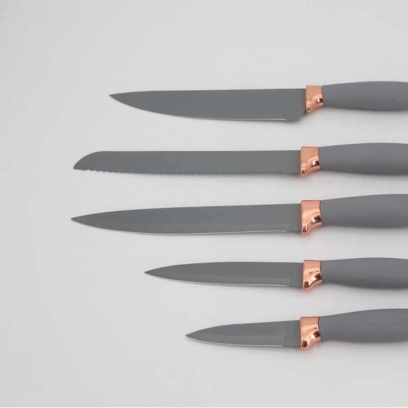 Grey kitchen knife six-piece set图5