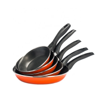 Wholesale Frypan Inside Non-Stick Coating Outside Enamel Coating Metal Steel Frying Pan Kitchenware 