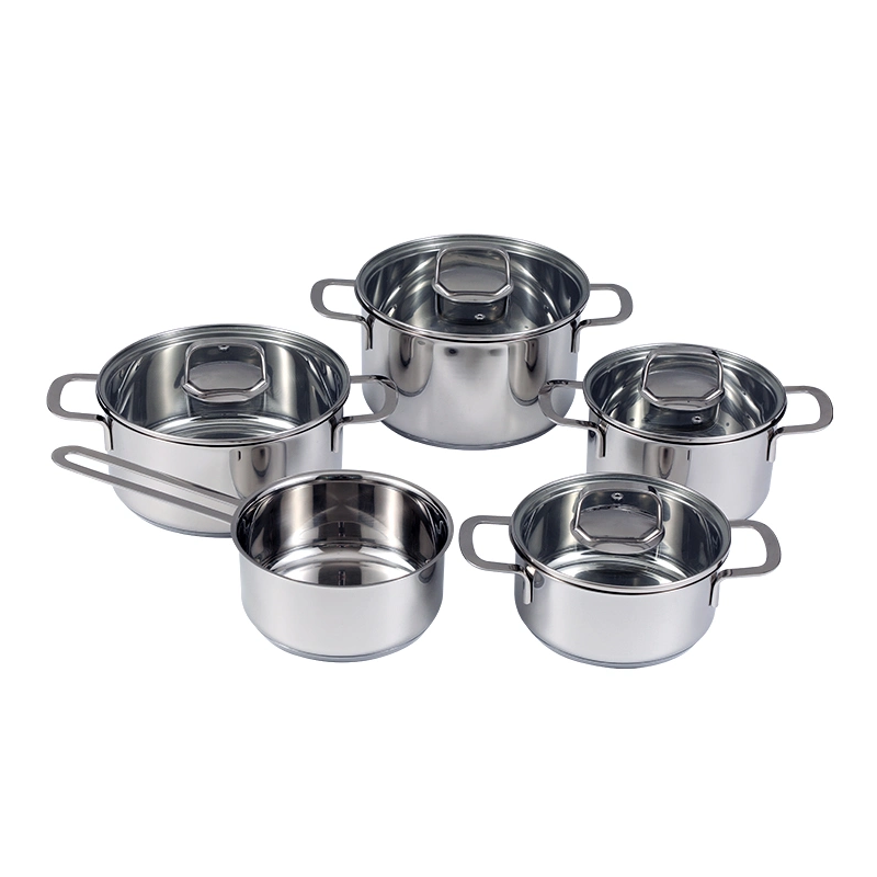 Mini Cooking Pots Straight Shape Glass Lid Stainless Steel Kitchenware图1