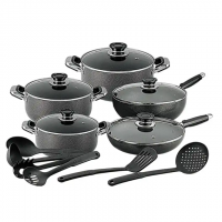 16 pcs Hight quality kitchenware nonstick aluminium cooking pan set pots cookware set