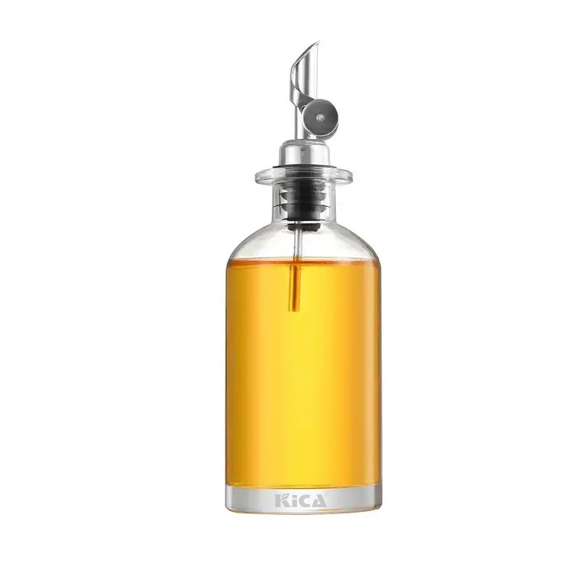 350ml 500Ml Oil and Vinegar Dispenser with Metal Pour Spout Weighted Pourer Glass Bottle Dispenser f图1