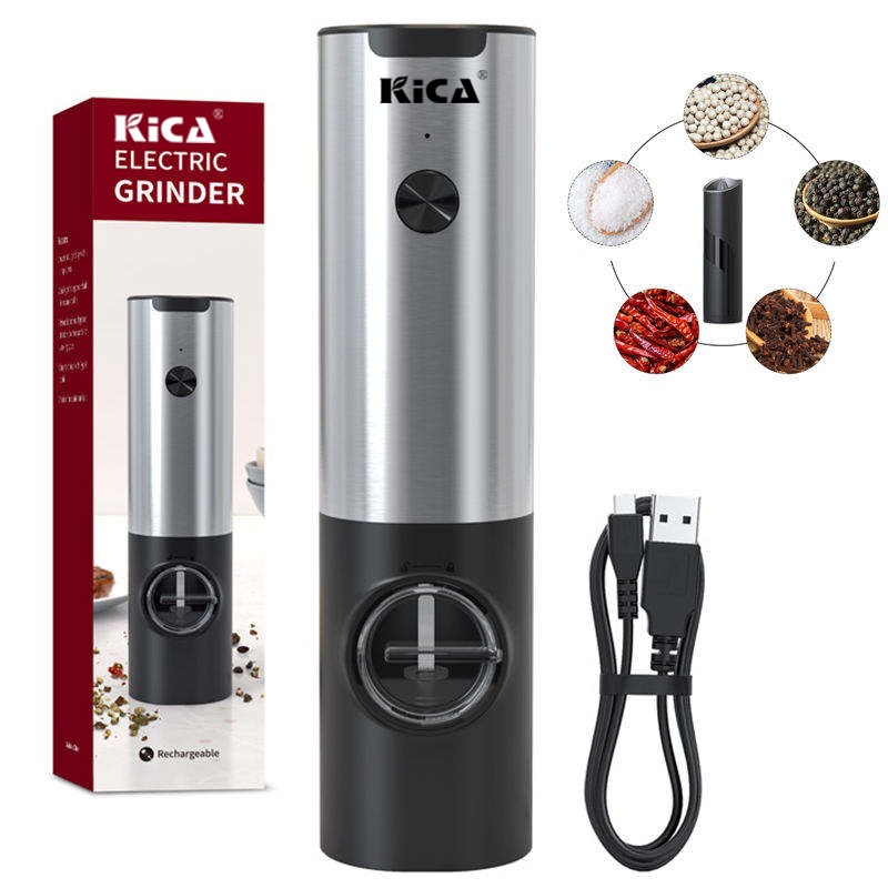 Electric Kitchen Salt and Spice Grinder Home Hand-held Automatic Grinding Miller Adjusta图2