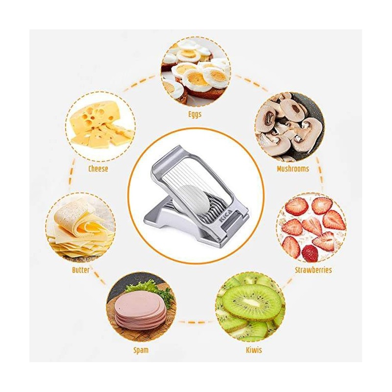 Stainless Steel Wire Egg Slicer, Heavy Duty Aluminium Egg Cutter Dishwasher Safe图2