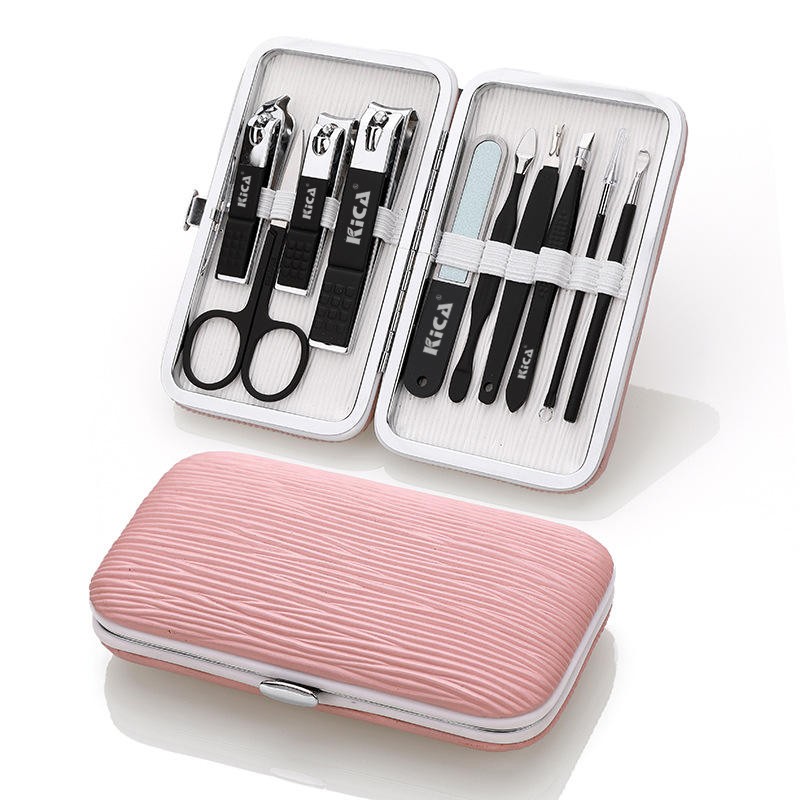 7/10/18 Pcs Black Blue Pink colors for option Personal Manicure Grooming Set Pedicure Kit Manicure S图3