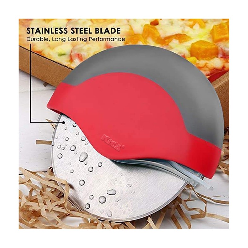 Kitchen Round Pizza Cutter Wheel with TPR Plastic Handle图2