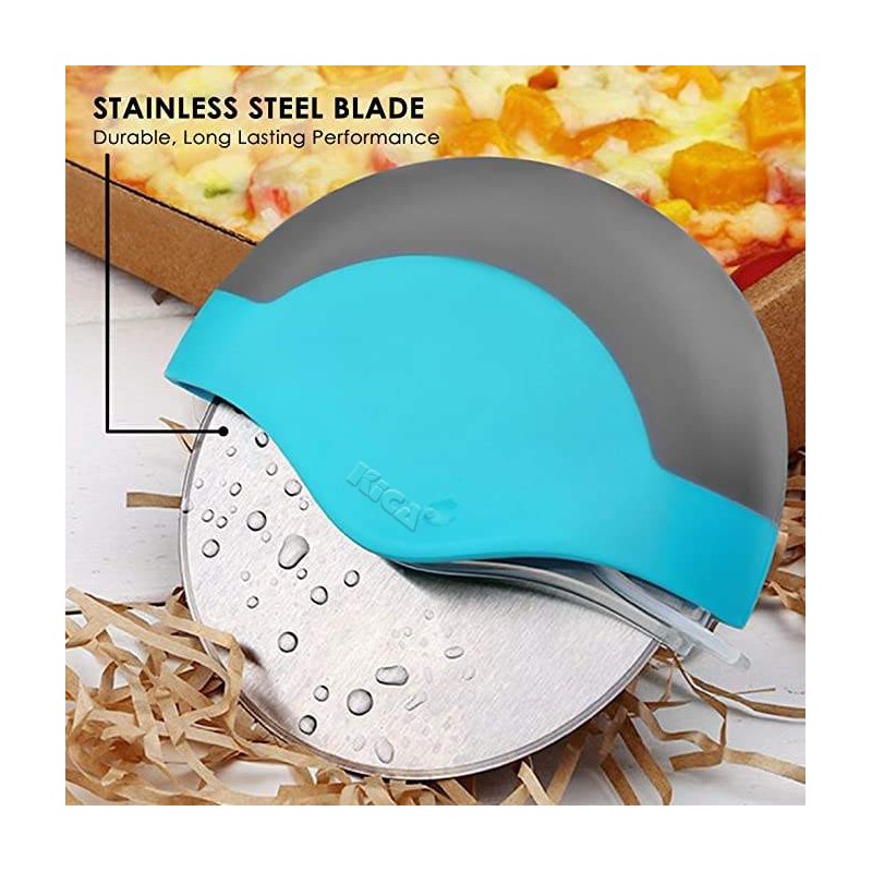 Kitchen Round Pizza Cutter Wheel with TPR Plastic Handle图3